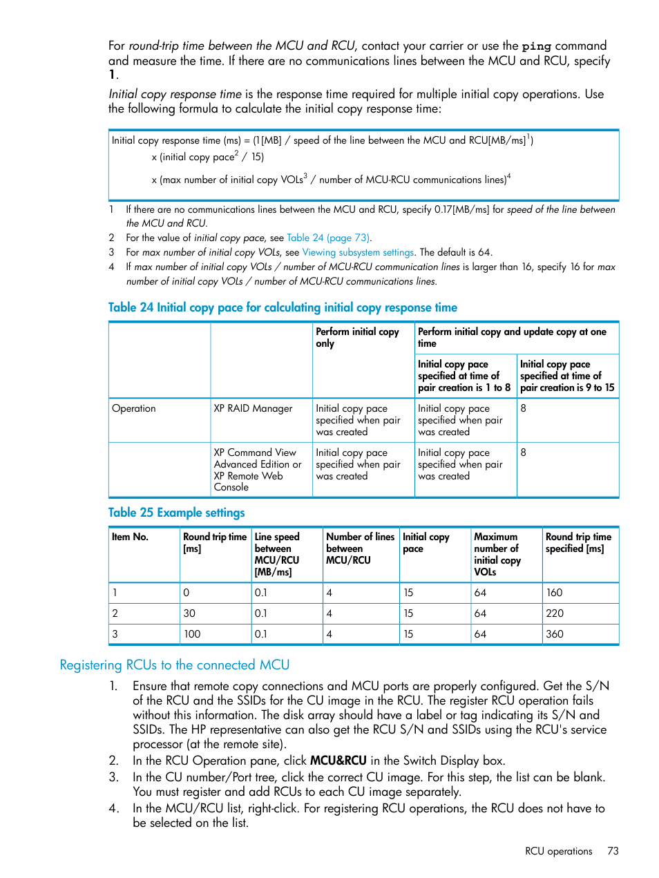 Registering rcus to the connected mcu | HP StorageWorks XP Remote Web Console Software User Manual | Page 73 / 115