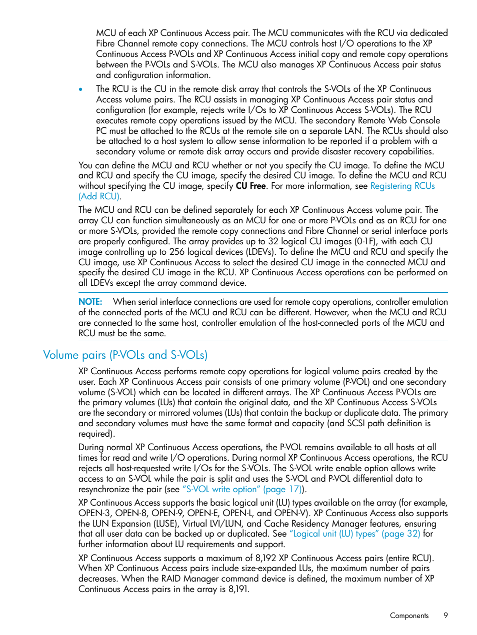 Volume pairs (p-vols and s-vols) | HP StorageWorks XP Remote Web Console Software User Manual | Page 9 / 115