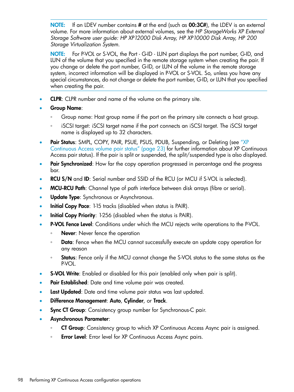 HP StorageWorks XP Remote Web Console Software User Manual | Page 98 / 115