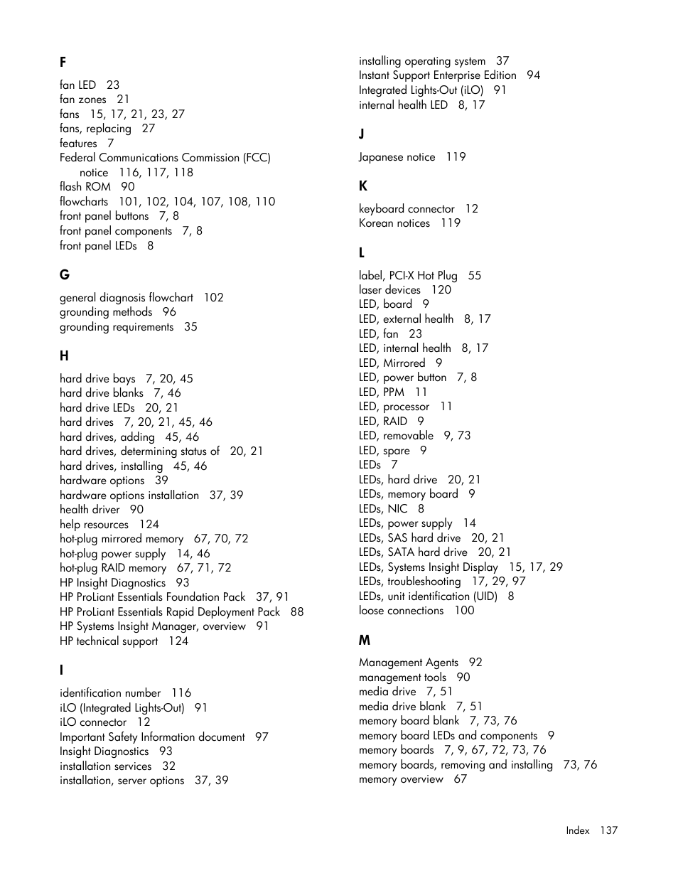 HP ProLiant DL580 G4 Server User Manual | Page 137 / 139