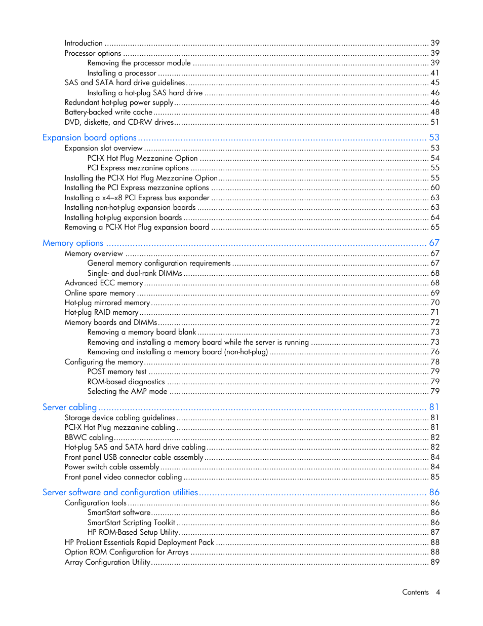 HP ProLiant DL580 G4 Server User Manual | Page 4 / 139