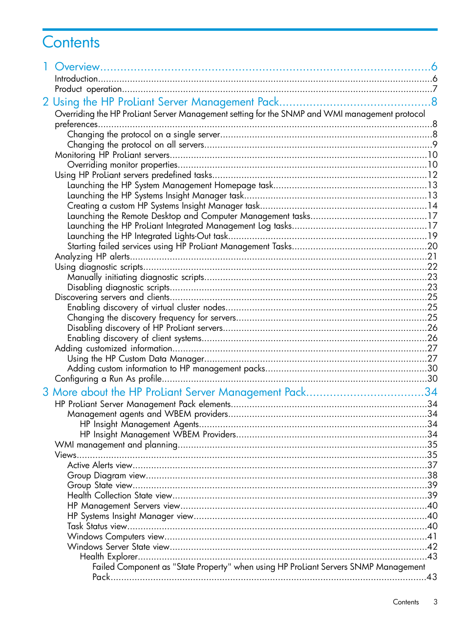 HP OneView for Microsoft System Center User Manual | Page 3 / 96