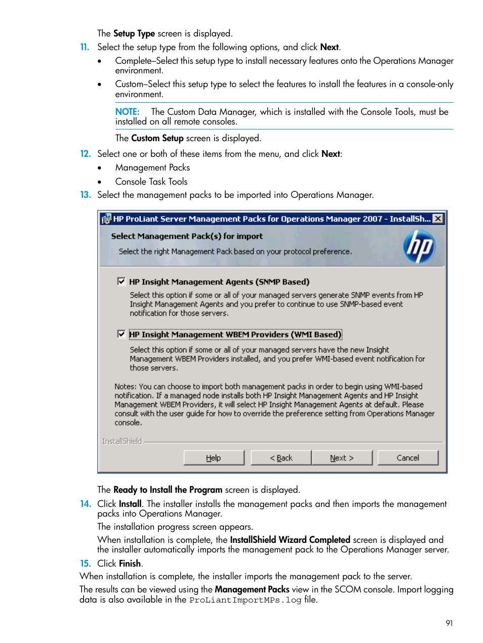 HP OneView for Microsoft System Center User Manual | Page 91 / 96