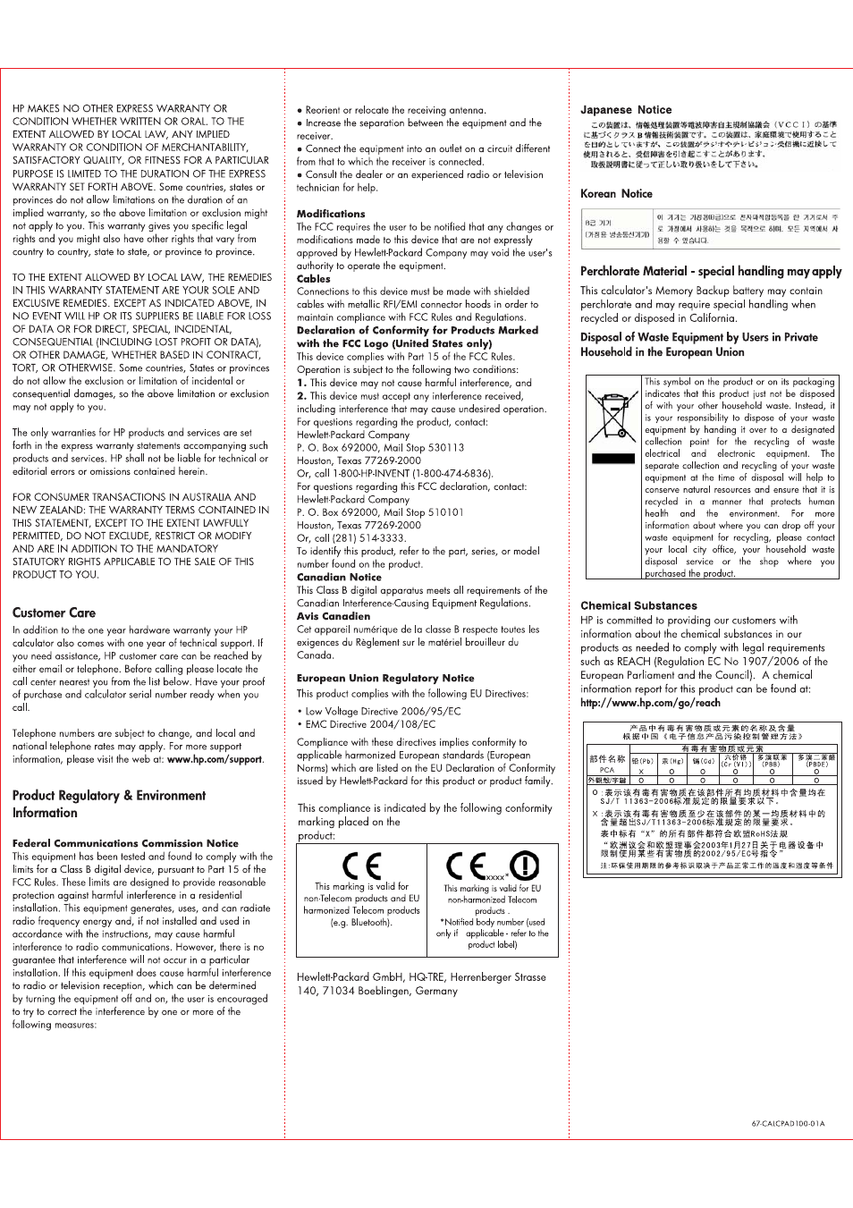 C € c, S 4 « m s ! c ^ m â « i « 1 9 : & $ s | HP CalcPad 100 User Manual | Page 2 / 2