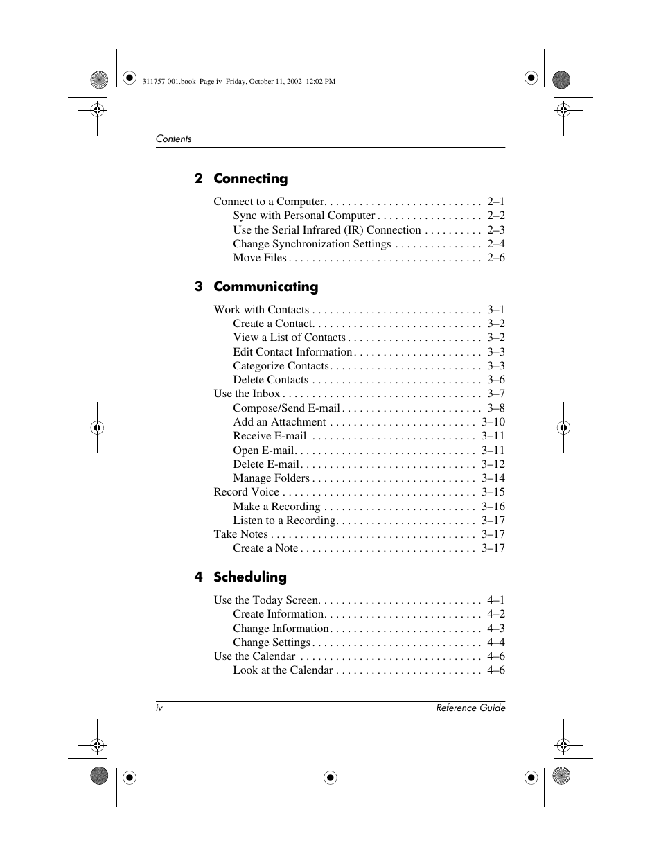 HP iPAQ h1900 Pocket PC series User Manual | Page 4 / 105