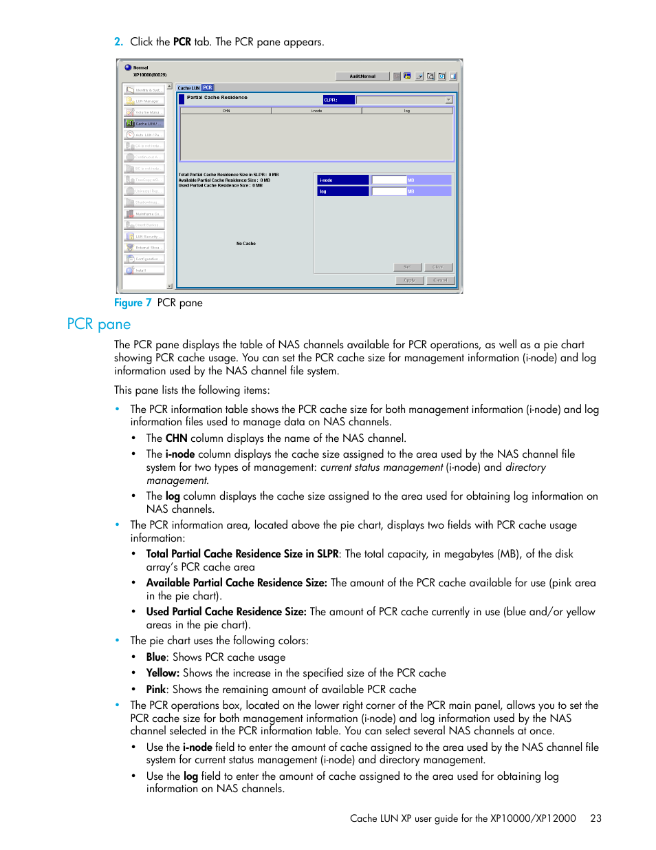 Figure 7 pcr pane, Pcr pane, 7 pcr pane | HP StorageWorks XP Remote Web Console Software User Manual | Page 23 / 30