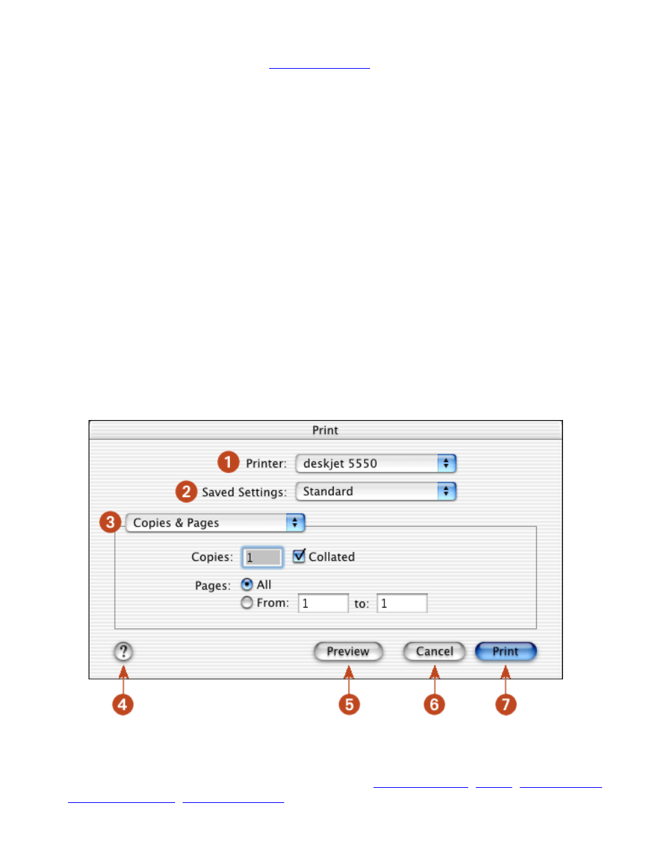 Using the print dialog box, 34 newport row mac ug final | HP Deskjet 5550 Color Inkjet Printer User Manual | Page 34 / 151