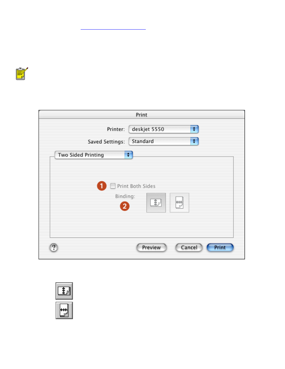 Using the print center | HP Deskjet 5550 Color Inkjet Printer User Manual | Page 38 / 151