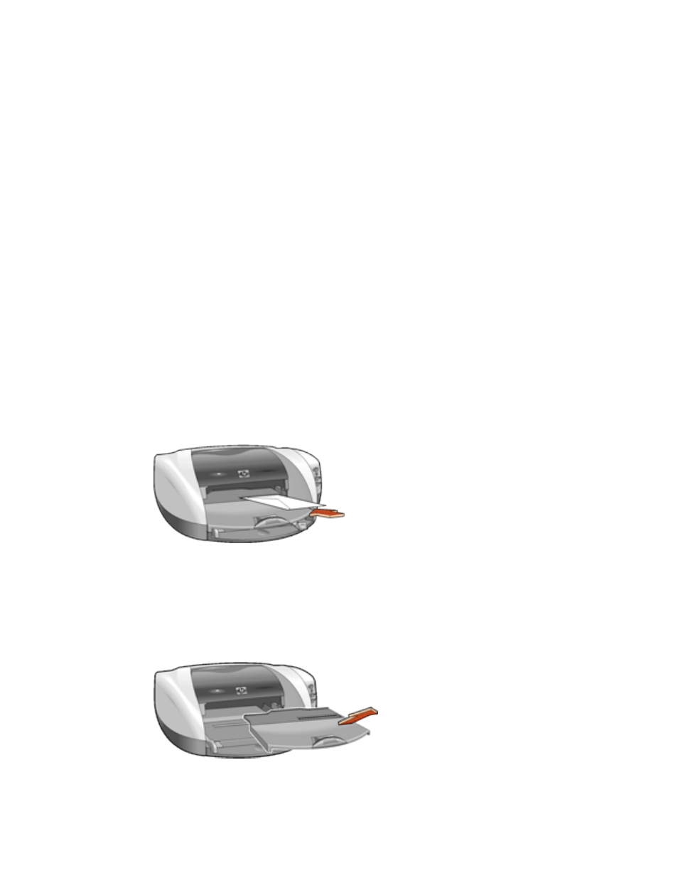 Envelopes, Printing guidelines, Preparing to print a single envelope | Preparing to print a stack of envelopes | HP Deskjet 5550 Color Inkjet Printer User Manual | Page 57 / 151
