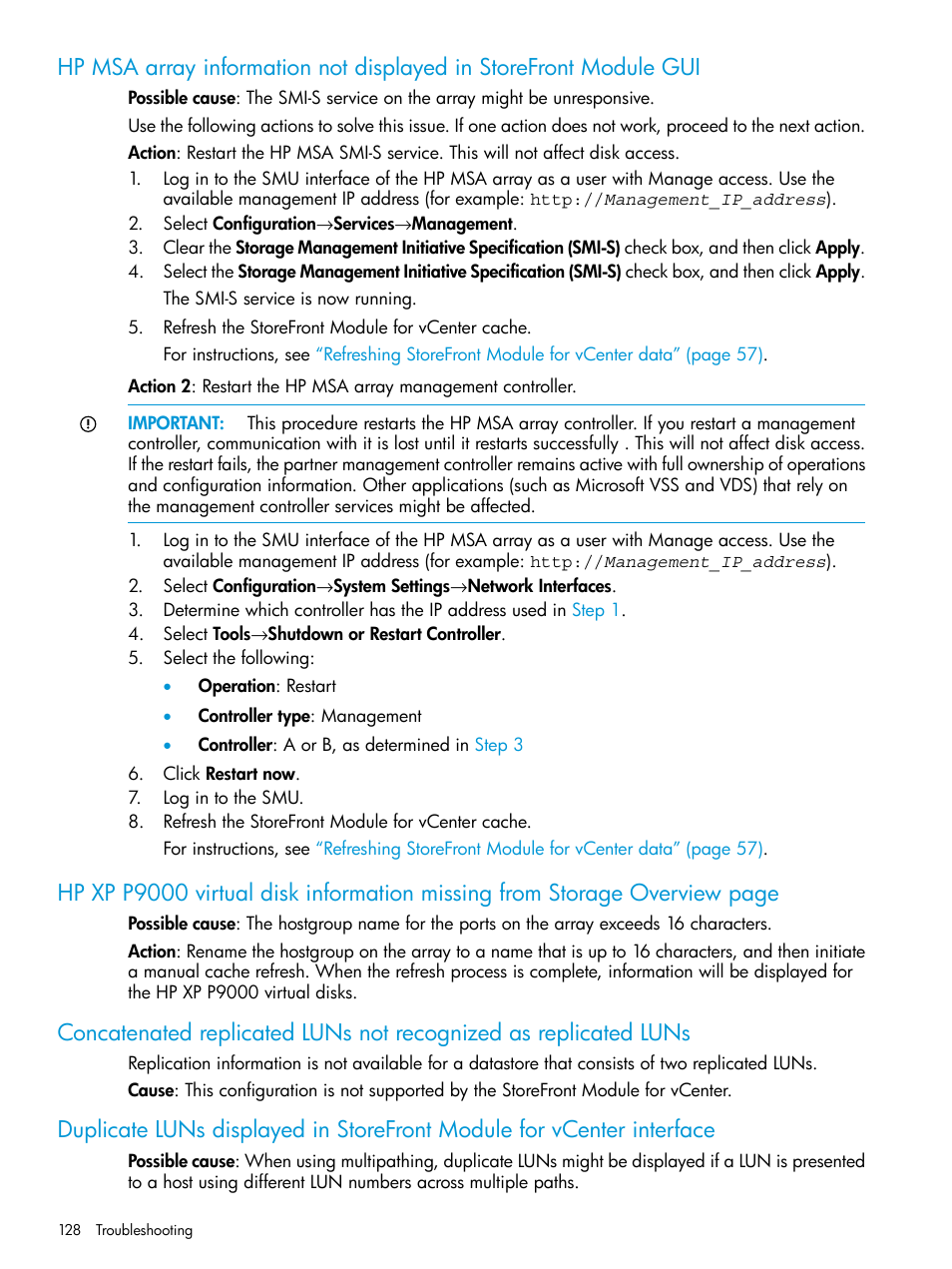 HP OneView for VMware vCenter User Manual | Page 128 / 157