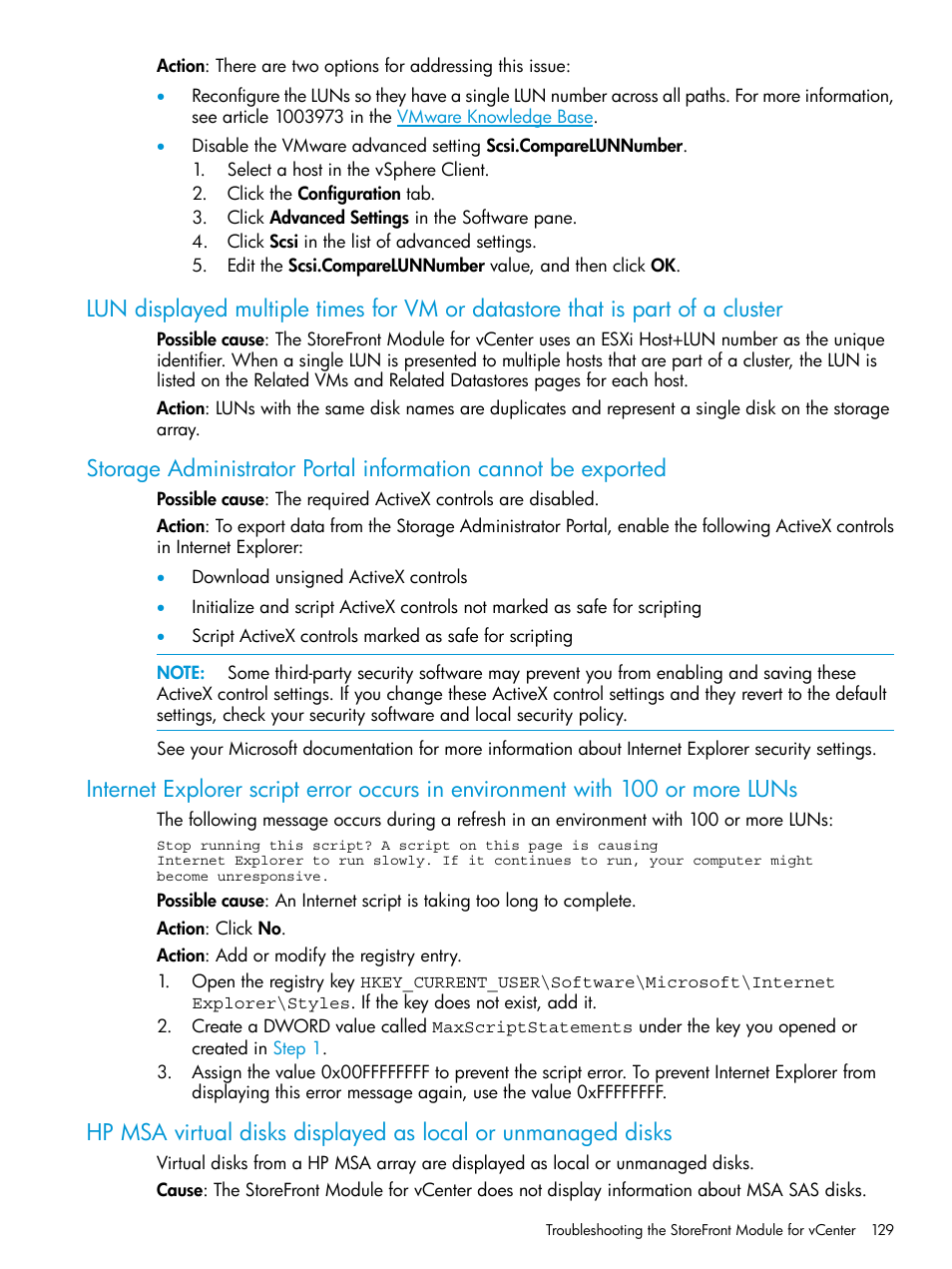 HP OneView for VMware vCenter User Manual | Page 129 / 157