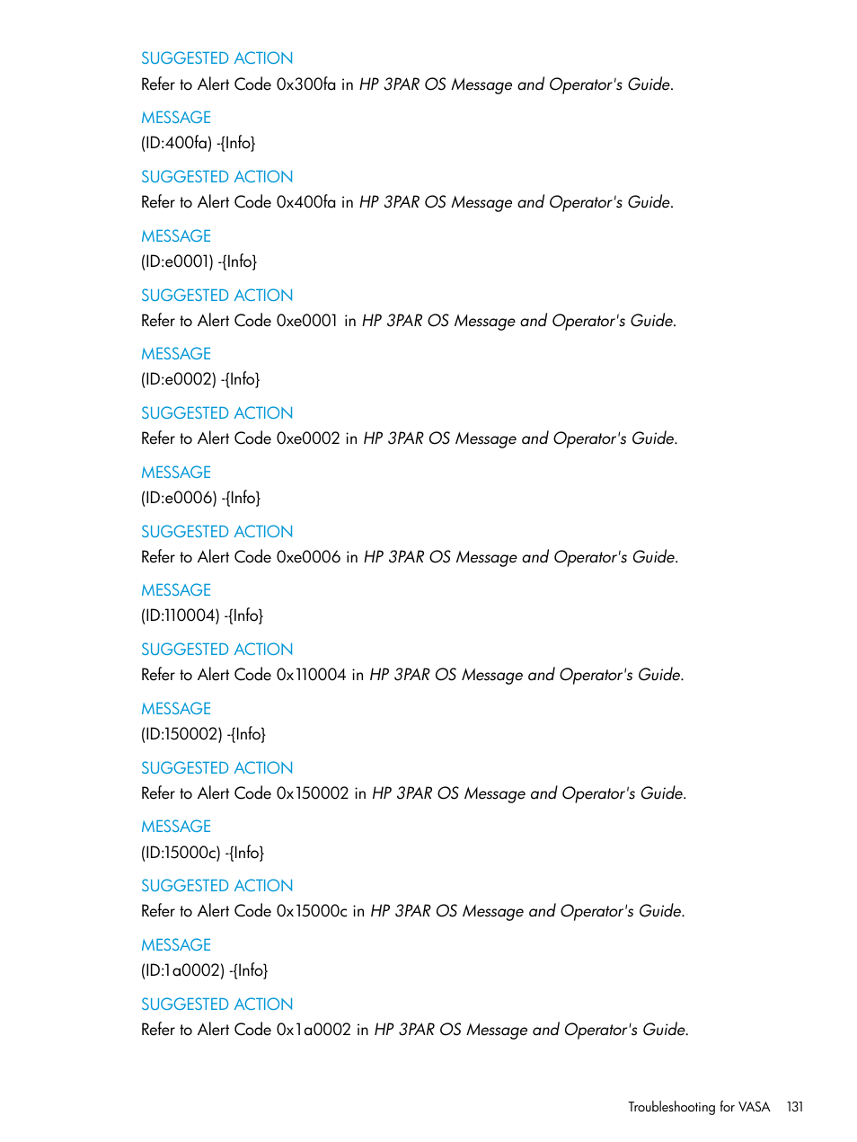 HP OneView for VMware vCenter User Manual | Page 131 / 157