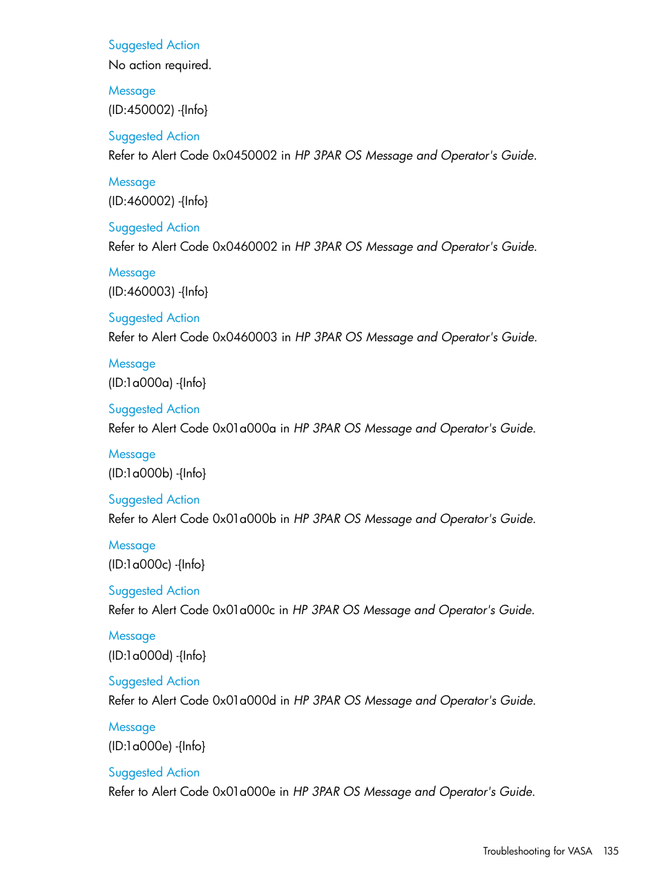 HP OneView for VMware vCenter User Manual | Page 135 / 157