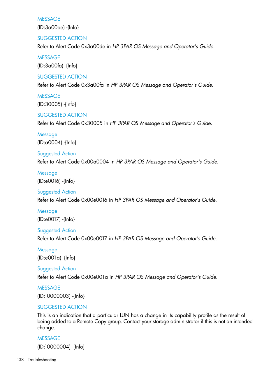 HP OneView for VMware vCenter User Manual | Page 138 / 157