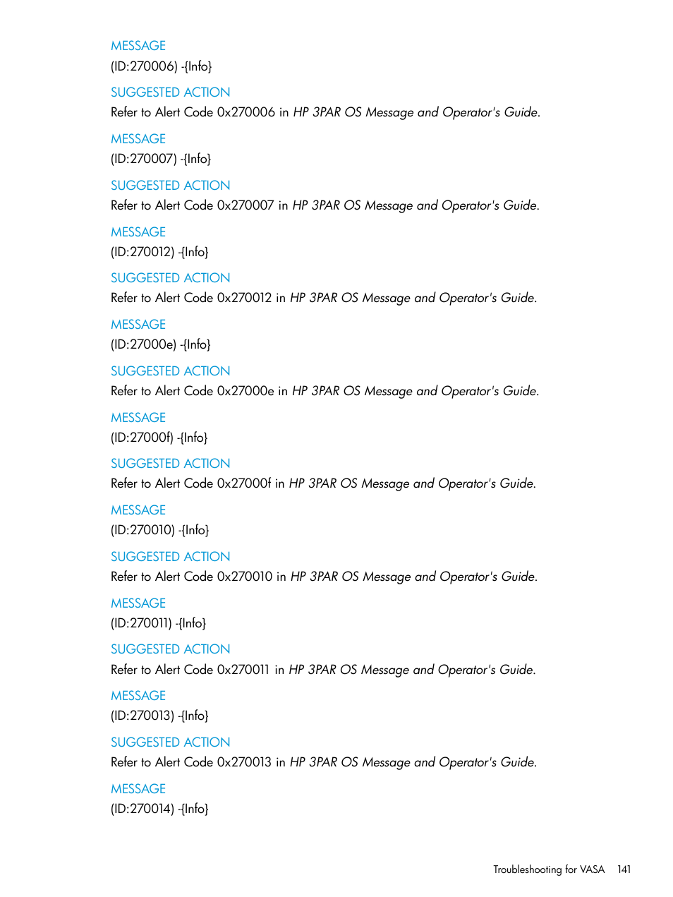 HP OneView for VMware vCenter User Manual | Page 141 / 157