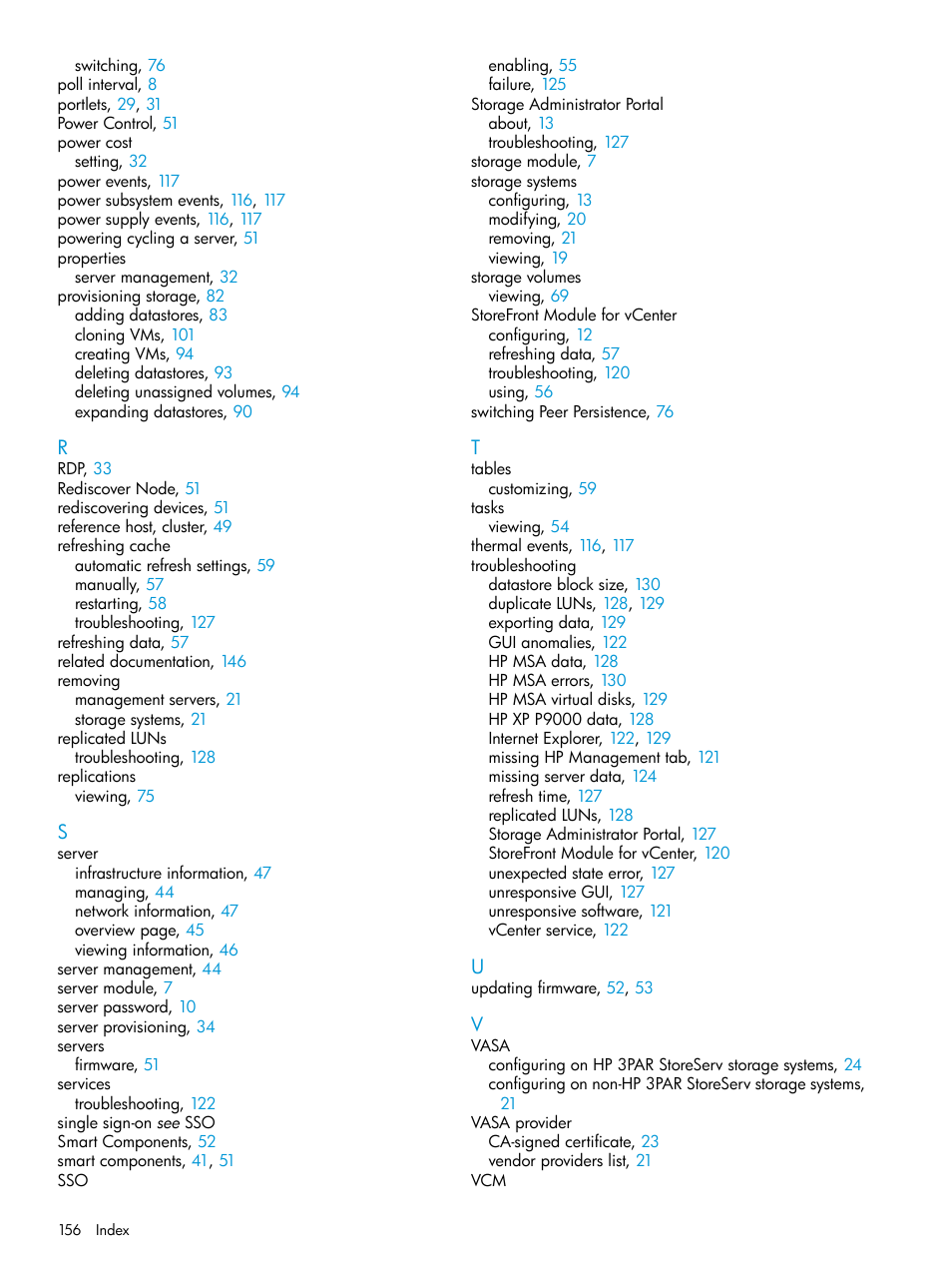 HP OneView for VMware vCenter User Manual | Page 156 / 157