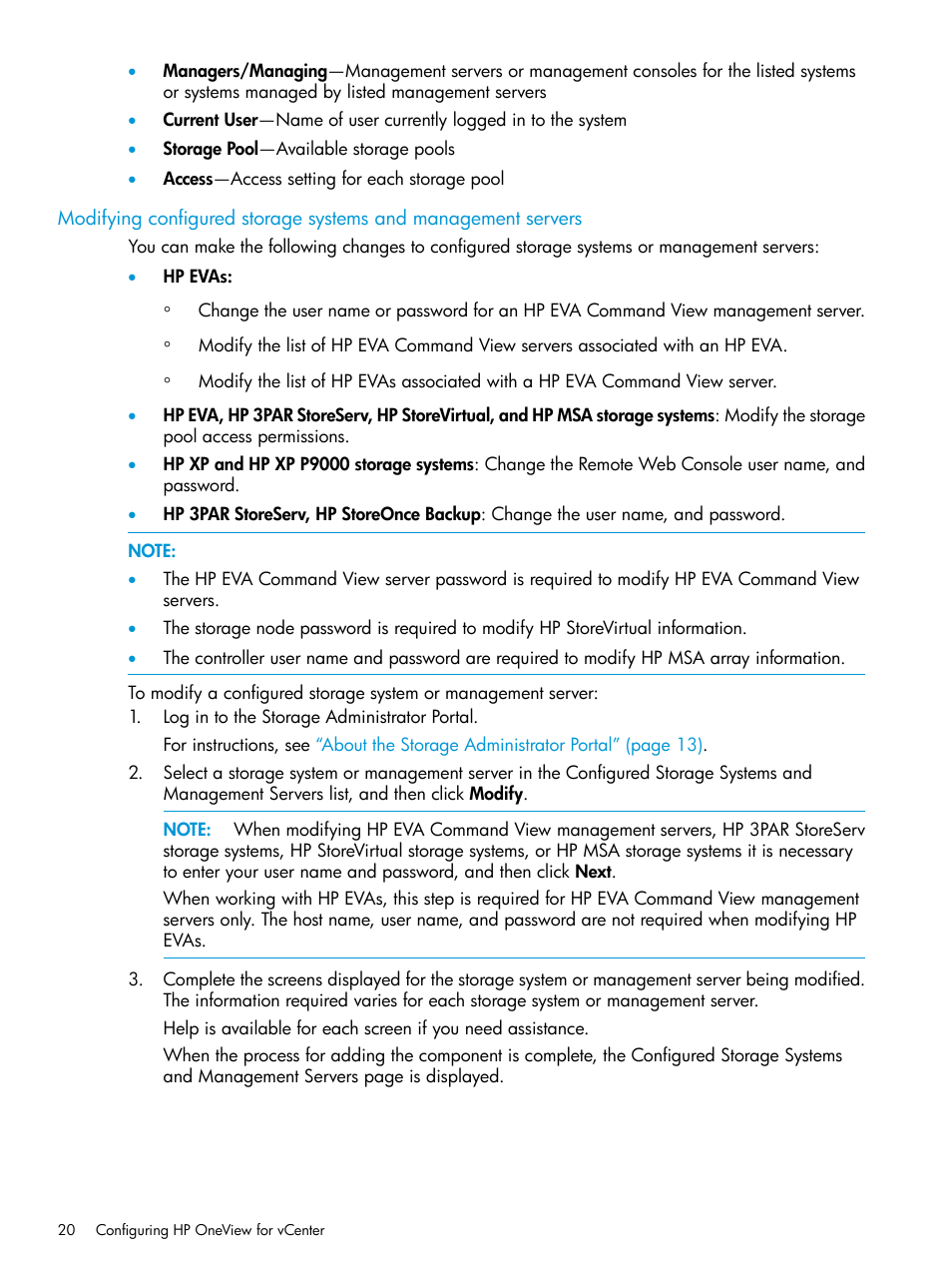 HP OneView for VMware vCenter User Manual | Page 20 / 157