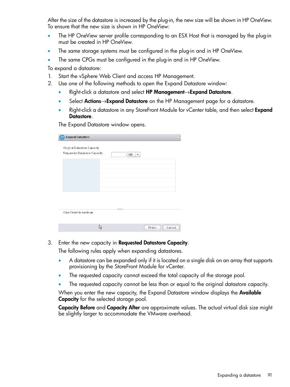 HP OneView for VMware vCenter User Manual | Page 91 / 157