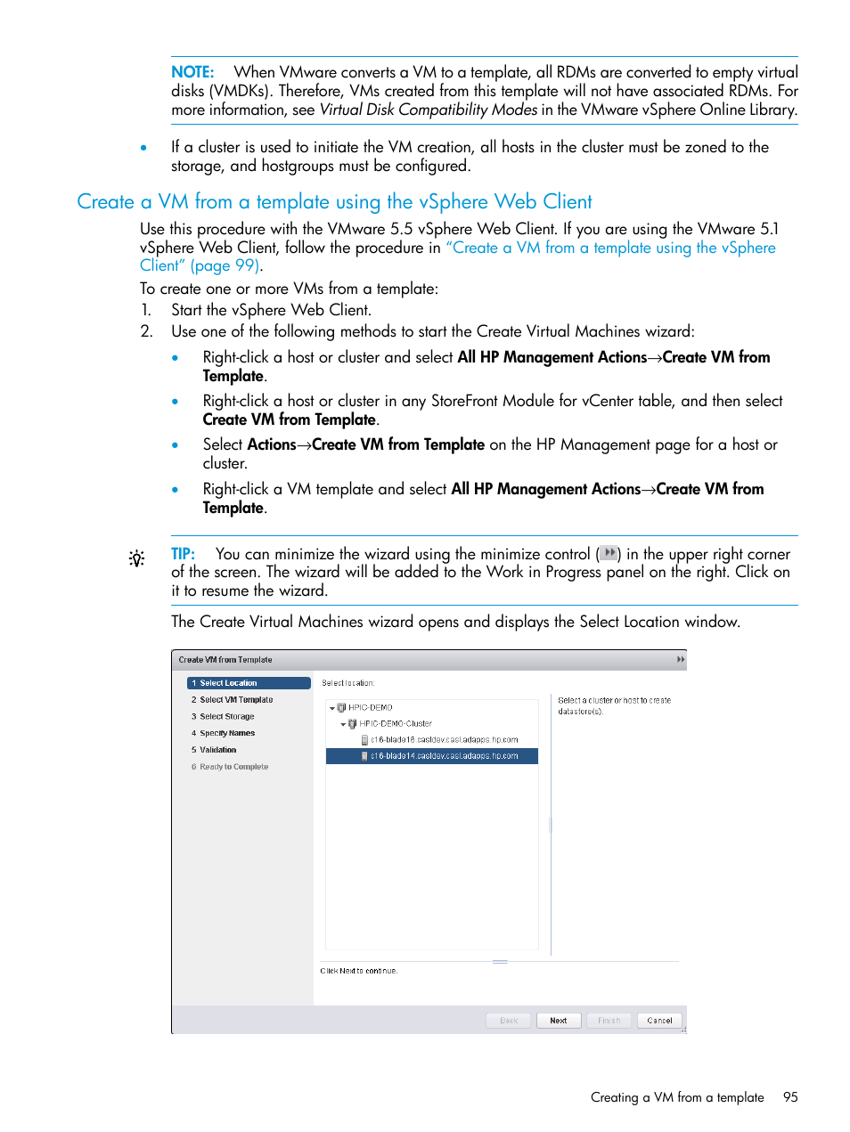 HP OneView for VMware vCenter User Manual | Page 95 / 157