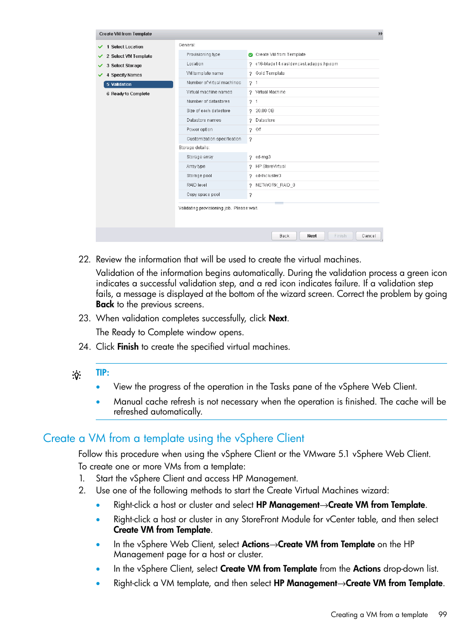 HP OneView for VMware vCenter User Manual | Page 99 / 157