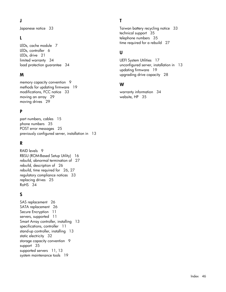 HP Smart Array P431 Controller User Manual | Page 46 / 46