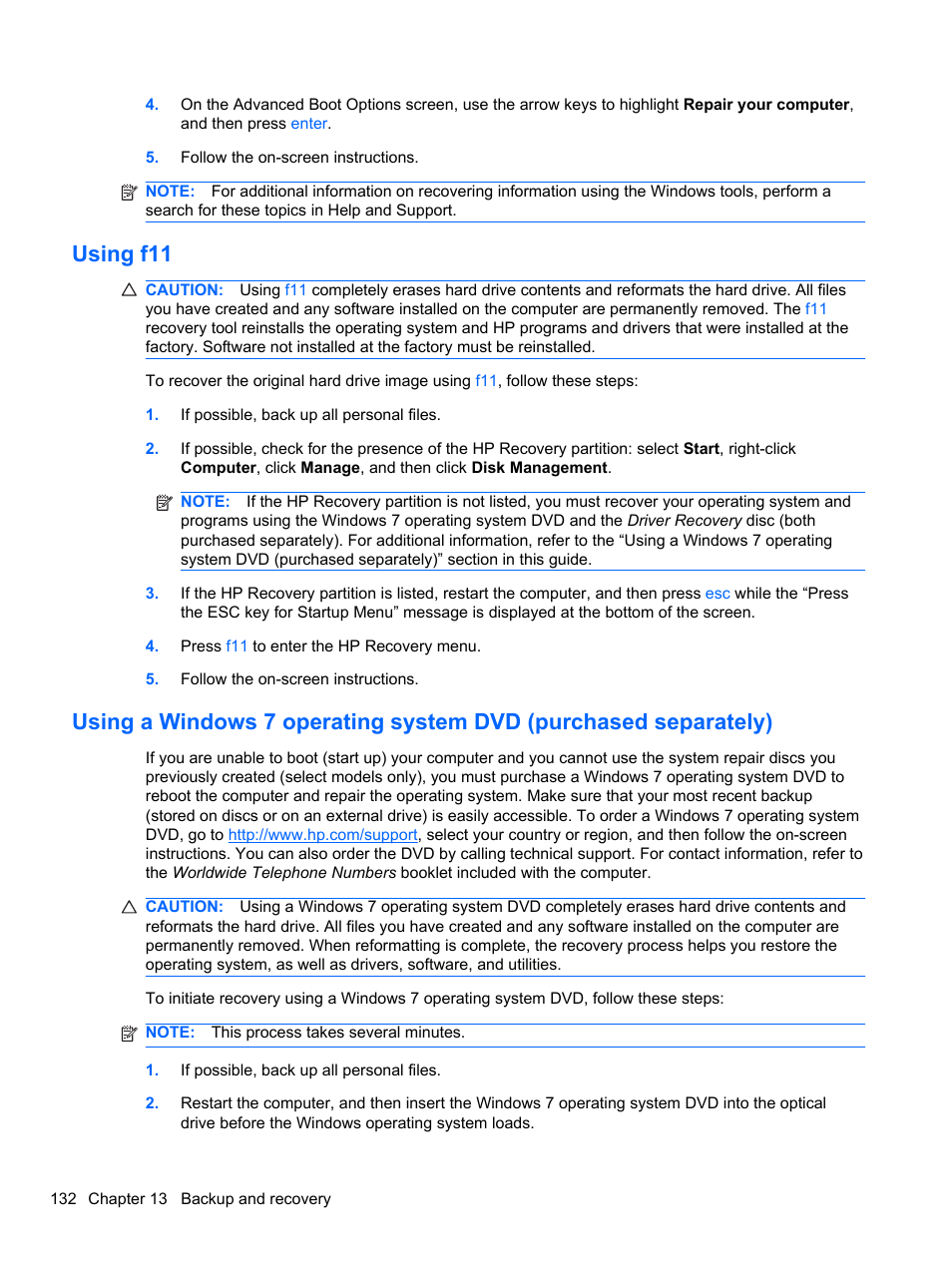 Using f11 | HP EliteBook 2740p Tablet-PC User Manual | Page 144 / 175