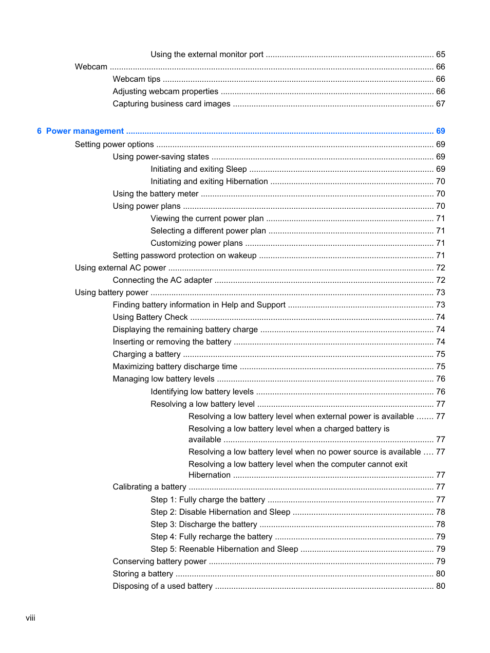 HP EliteBook 2740p Tablet-PC User Manual | Page 8 / 175