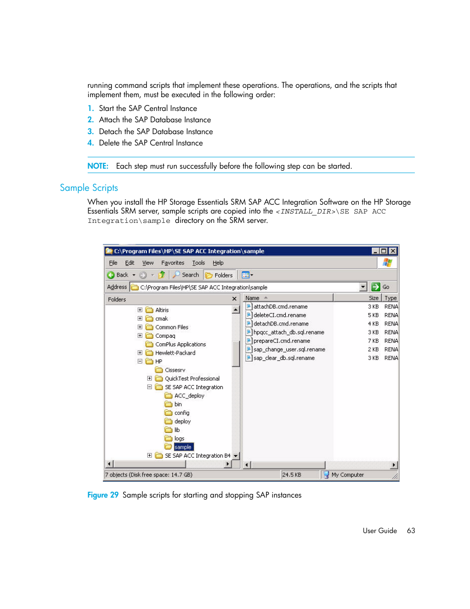 Sample scripts | HP Storage Essentials Enterprise Edition Software User Manual | Page 77 / 90