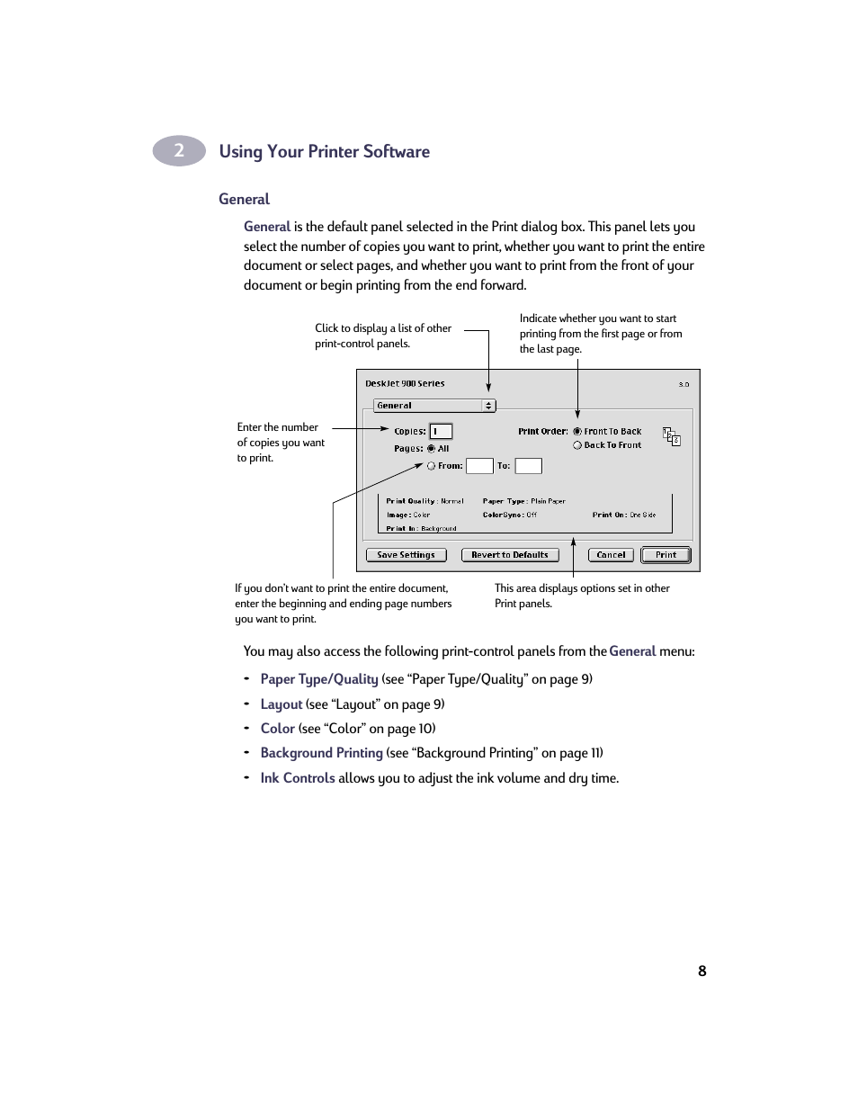 Using your printer software | HP Deskjet 950c Printer User Manual | Page 15 / 73