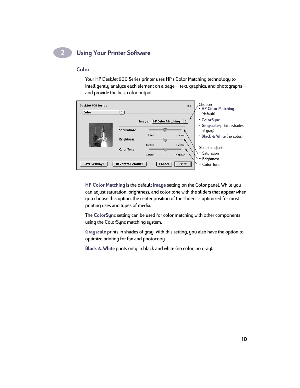 Using your printer software | HP Deskjet 950c Printer User Manual | Page 17 / 73