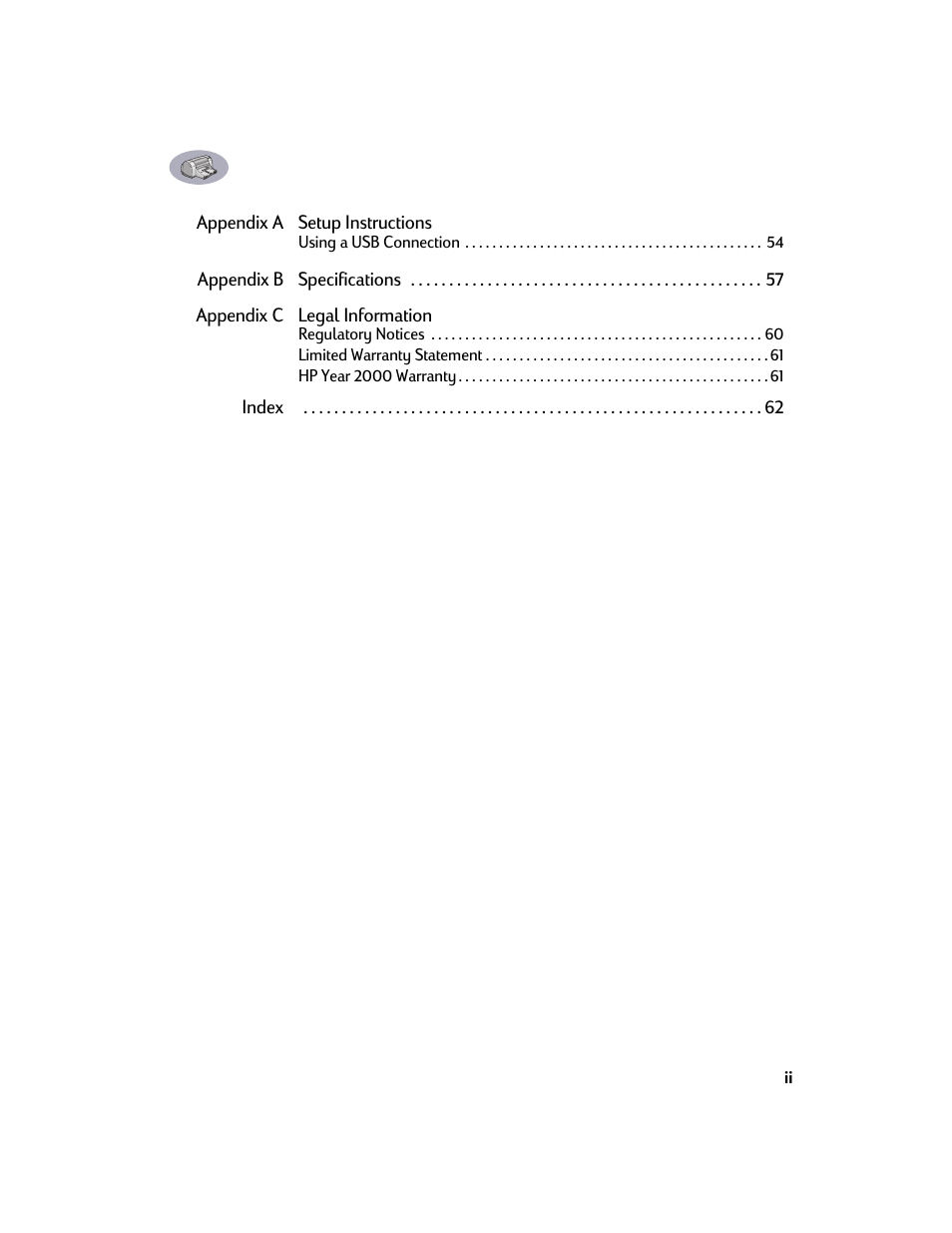 HP Deskjet 950c Printer User Manual | Page 5 / 73