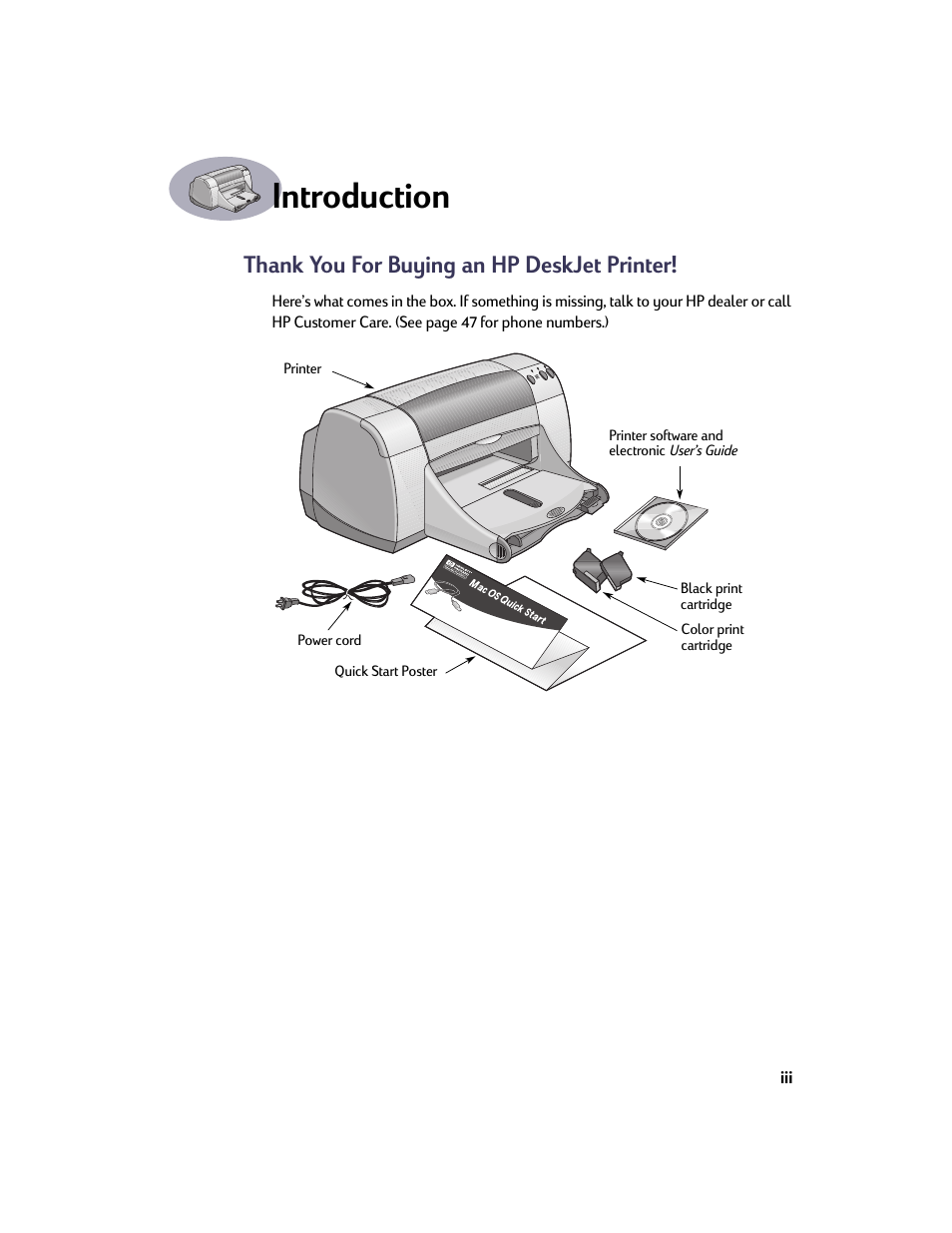 Introduction, Thank you for buying an hp deskjet printer | HP Deskjet 950c Printer User Manual | Page 6 / 73
