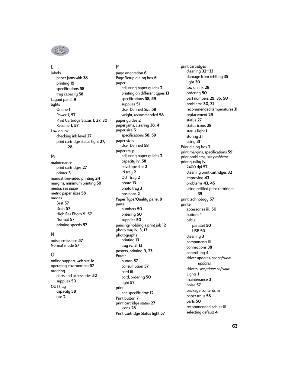 HP Deskjet 950c Printer User Manual | Page 70 / 73