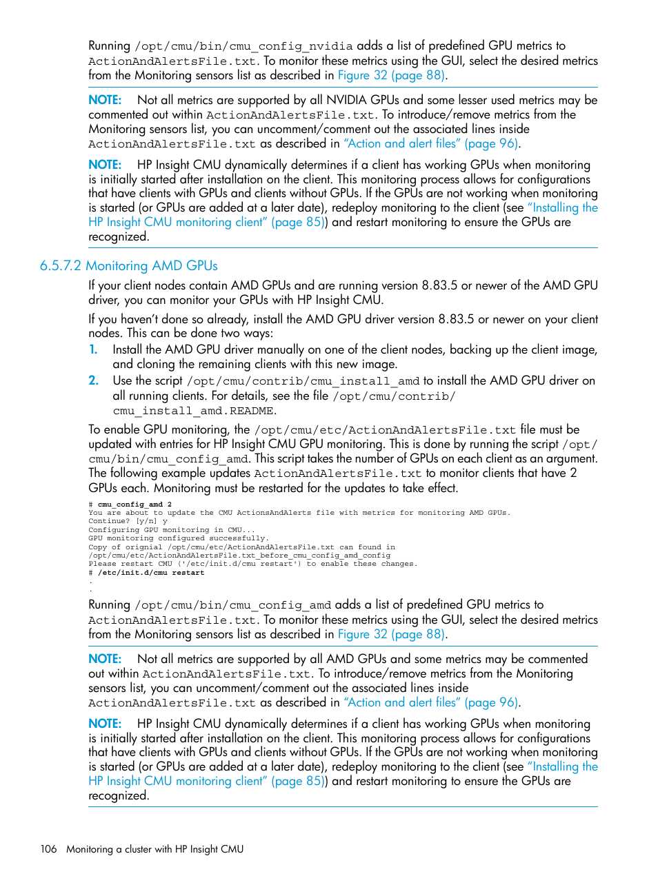 2 monitoring amd gpus | HP Insight Cluster Management Utility User Manual | Page 106 / 223