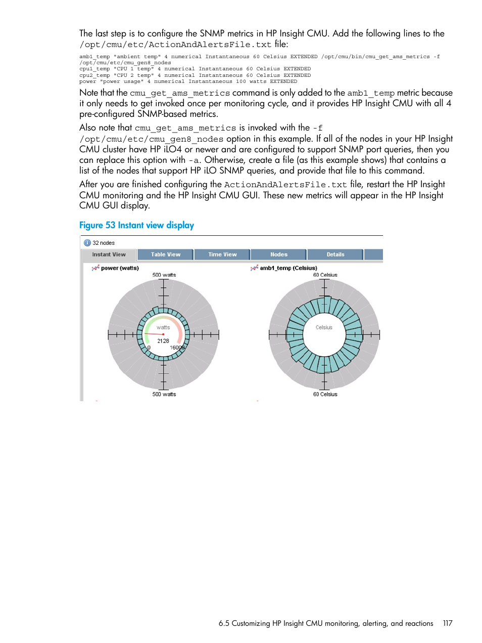 Instant view display | HP Insight Cluster Management Utility User Manual | Page 117 / 223