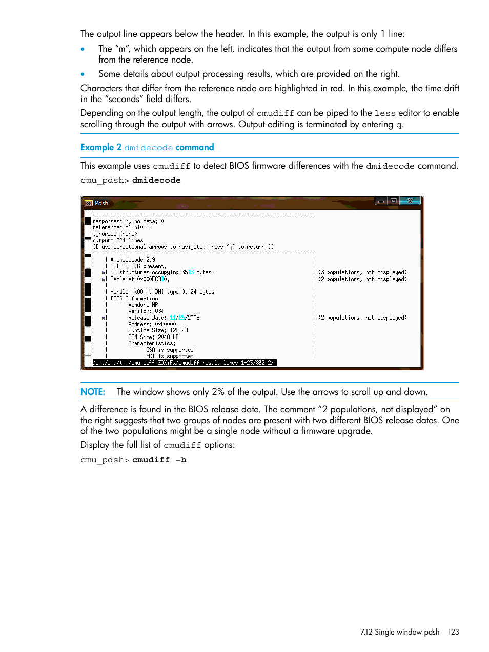 Dmidecode, Command | HP Insight Cluster Management Utility User Manual | Page 123 / 223