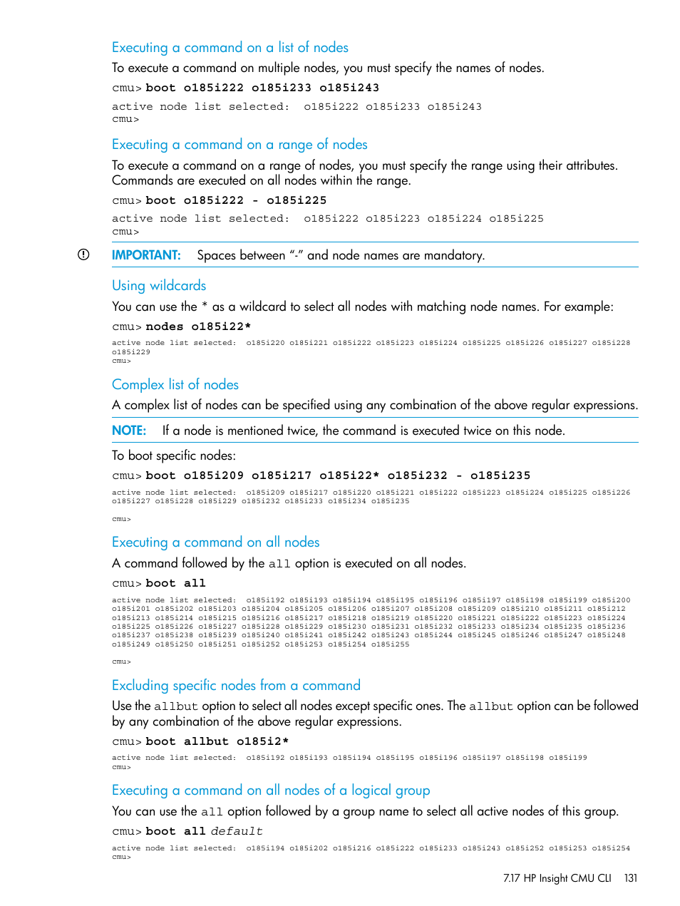 HP Insight Cluster Management Utility User Manual | Page 131 / 223