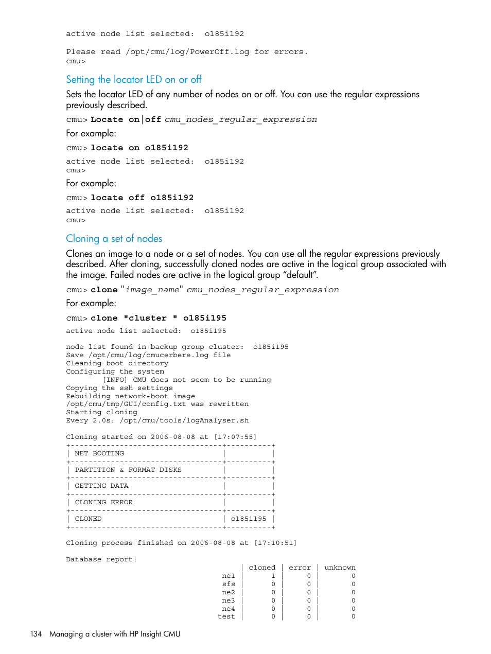 HP Insight Cluster Management Utility User Manual | Page 134 / 223