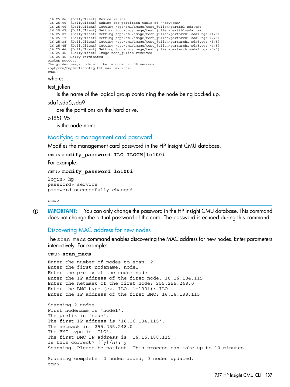 HP Insight Cluster Management Utility User Manual | Page 137 / 223