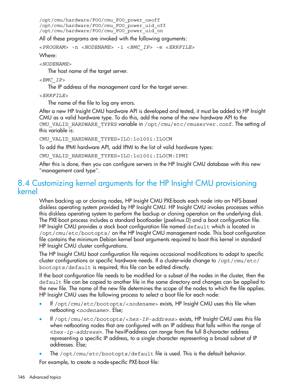 HP Insight Cluster Management Utility User Manual | Page 146 / 223