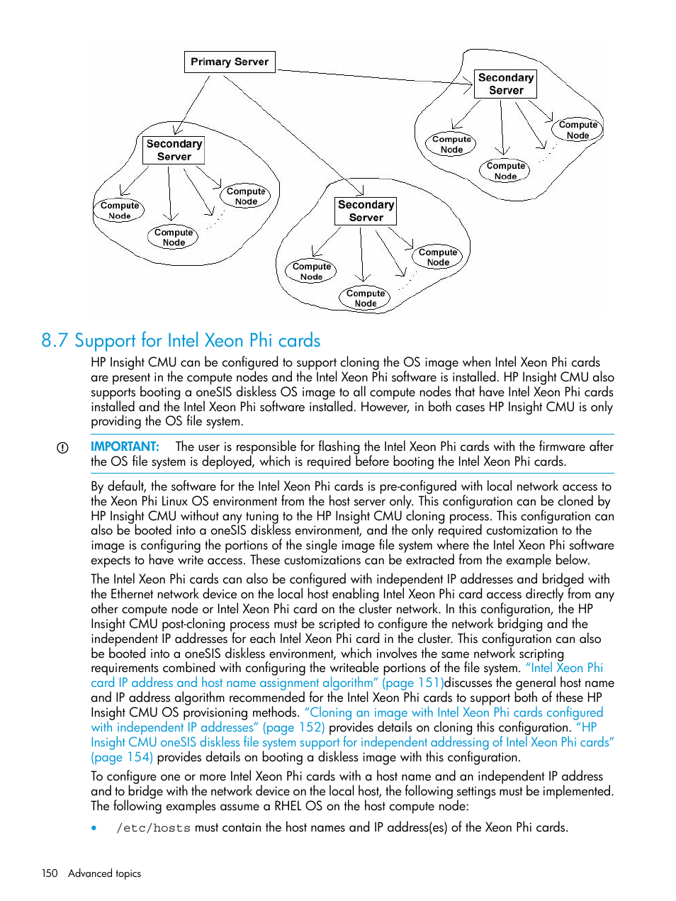 7 support for intel xeon phi cards | HP Insight Cluster Management Utility User Manual | Page 150 / 223