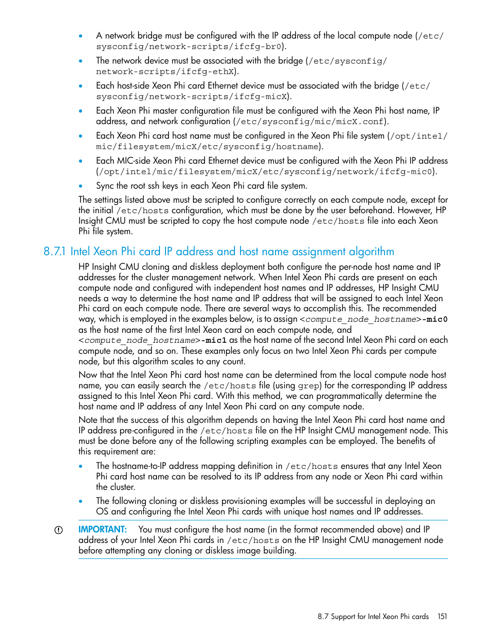 Intel xeon phi | HP Insight Cluster Management Utility User Manual | Page 151 / 223