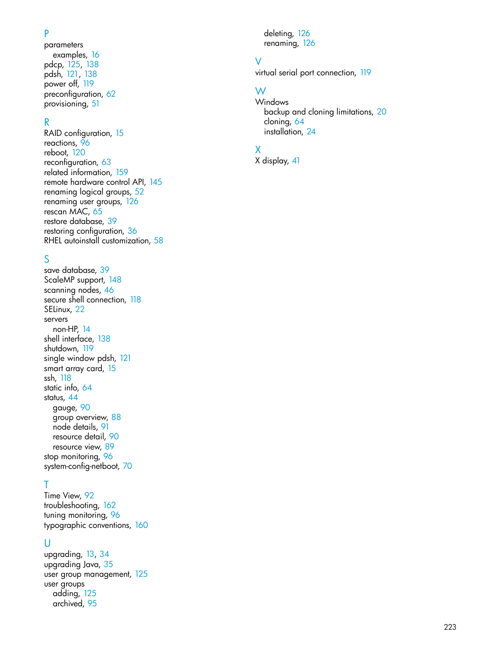 HP Insight Cluster Management Utility User Manual | Page 223 / 223