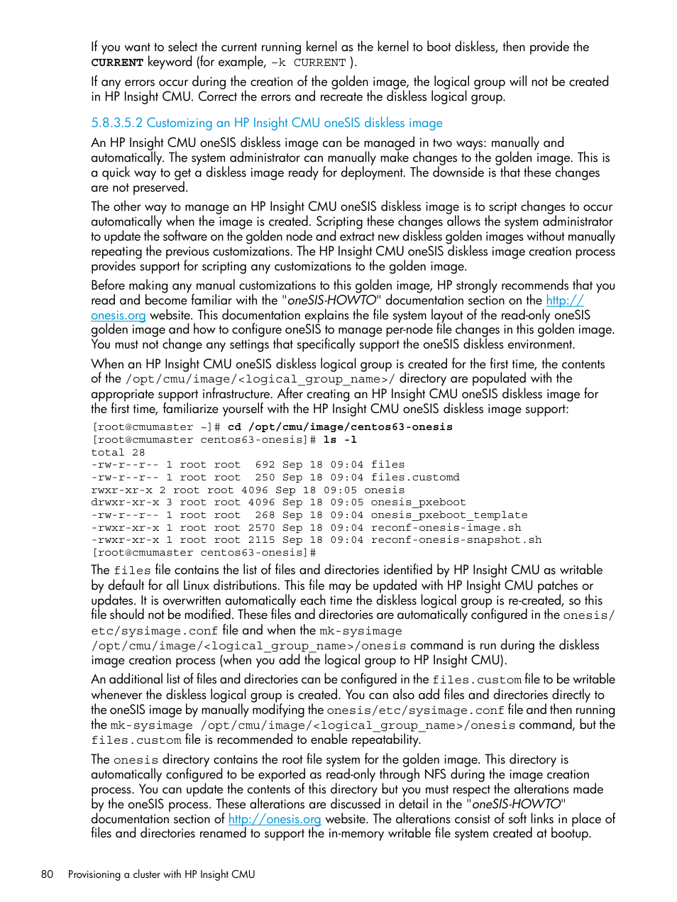 HP Insight Cluster Management Utility User Manual | Page 80 / 223