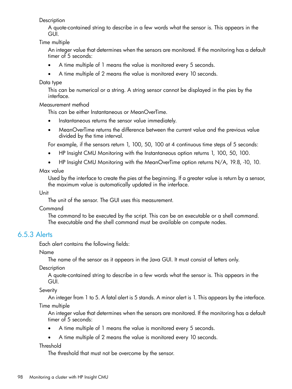 3 alerts | HP Insight Cluster Management Utility User Manual | Page 98 / 223