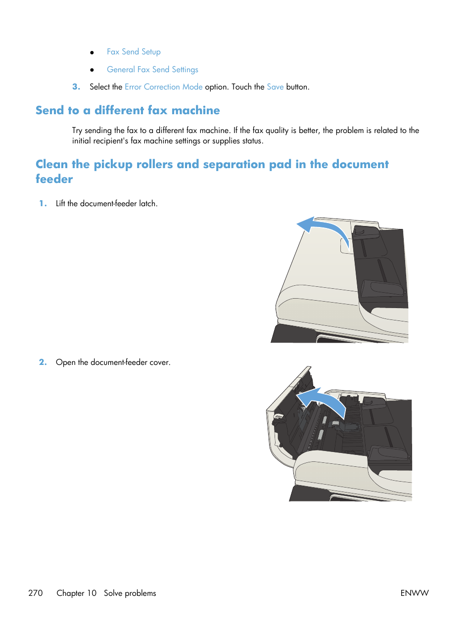 Send to a different fax machine | HP LaserJet Enterprise MFP M725 series User Manual | Page 284 / 318