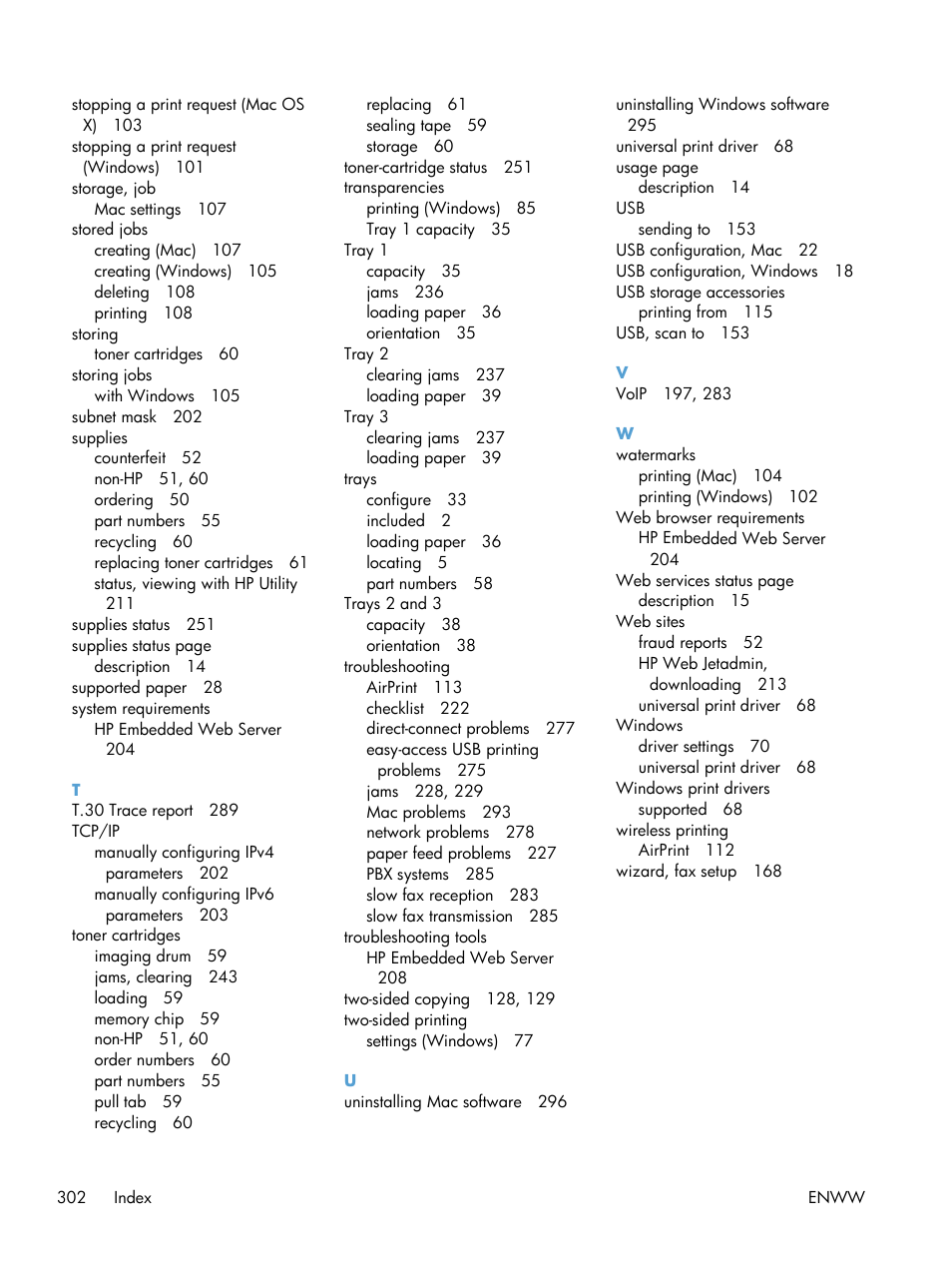 HP LaserJet Enterprise MFP M725 series User Manual | Page 316 / 318