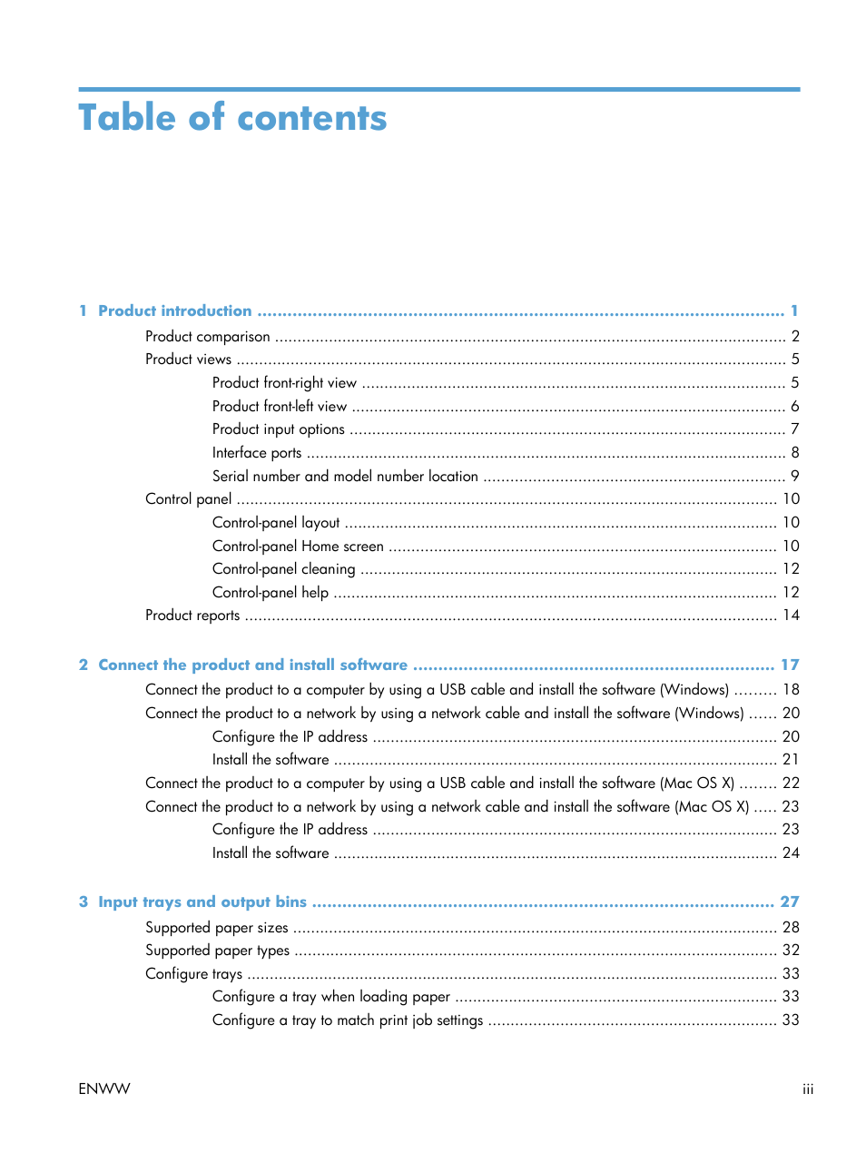 HP LaserJet Enterprise MFP M725 series User Manual | Page 5 / 318