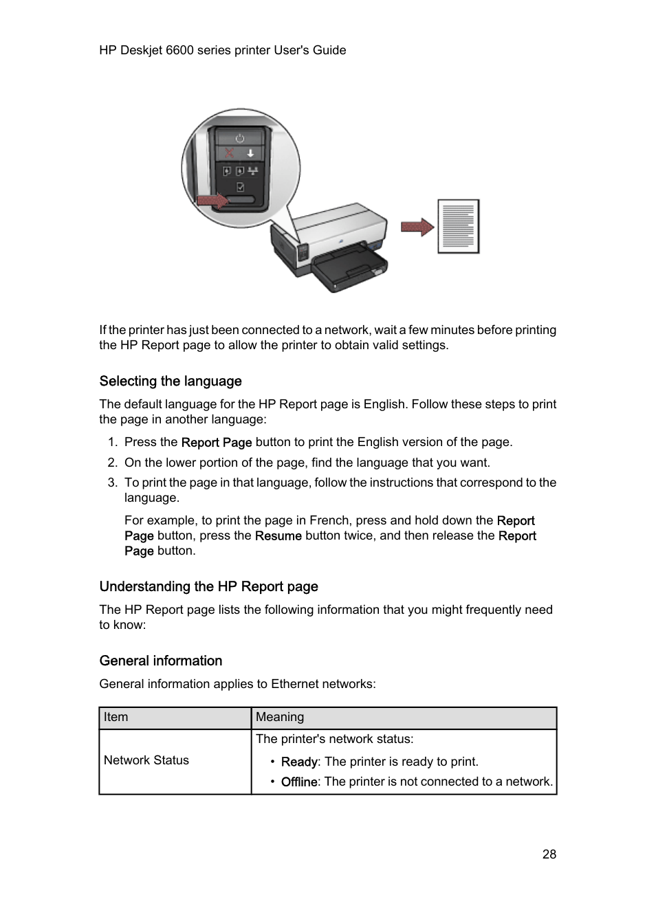 Selecting the language, General information | HP Deskjet 6620 Color Inkjet Printer User Manual | Page 28 / 155