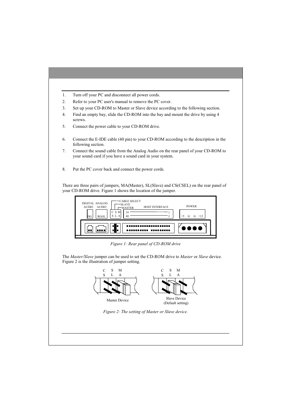 Set master or slave jumper, English, Ardware | Nstallation | HP Pavilion xg834 Desktop PC User Manual | Page 3 / 7